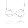 wholesale Custom DIY S925 Sterling SilverInfinity Two Names Personalized Letter Pendant-0-0