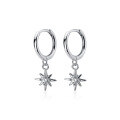 wholesale S925 Sterling Silver Starry Sky Design Shining Star Ear Clasp for Women, Minimalist and Fresh Single Diamond Earring G3297-0-4