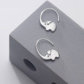 wholesale S925 Sterling Silver Elephant Earrings for Women, Korean Style Minimalist Sweet Small Animal Ear Hooks G2856-0-2