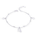 wholesale S925 Silver Korean Fashion Trendy Heart Ankle Chain, Fresh and Elegant Summer Anklet for Women Wholesale-0-4