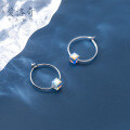 wholesale Metal S925, women's Korean-style minimalist square sugar ear hoops, sweet and elegant circular geometric earrings for women E3829-0-1