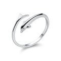 wholesale S925 Sterling Silver Ring for Women, Korean Style Fresh Ocean View Surface Dolphin Maiden Openable Hand Jewelry J6668-0-4