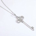 wholesale S925 sterling silver new style key pendant necklace long versatile simple fashion accessory for women-0-1