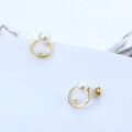 wholesale 14K Gold Japanese TASAKI New Simple Basic Pearl Earrings for Women, Detachable and Convertible Hoop Style-0-1