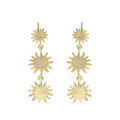 wholesale S925 Sterling Silver Gold Sunflower Earrings With Tassels, Wholesale From Factory-0-0