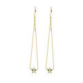 wholesale 9K/18K gold metal material new source factory new popular star earrings long style one-piece distribution-0-4