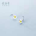 wholesale S925 Sterling Silver Small Fresh Sweet and Elegant White Flower Ear Hook, Personalized and Stylish Gift Earrings G3847-0-2