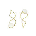 wholesale 9K Gold Minimalist Fashion Streamlined Geometric Twist Clip-On Earrings Wholesale-0-4