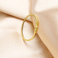 wholesale 9K Gold Japanese Light Luxury Minimalist Small Wings Full-cut Diamond Ring for Women, Dainty and Delicate, Versatile Thin Ring for Distribution-0-1