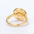 wholesale Vintage style gold-filled K gold natural retro pearl ring for women, versatile and elegant index finger ring wholesale-0-2