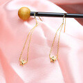 wholesale 9K/18K gold metal material new source factory new popular star earrings long style one-piece distribution-0-2