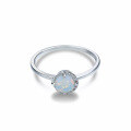 wholesale 9K Gold Artificial Opal Crescent Zirconia Ring for Women, Creative Ring Wholesale from Yili Jewelry Source Factory-0-4