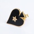 wholesale 925 Silver with Plated 9K Gold Minimalist, Poker Card Design Earrings for Women-0-2