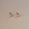 wholesale 14K Solid Gold Zircon Crown Palace Earrings for Women, Exquisite Korean Style-0-0
