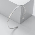 wholesale S925 Silver Women's Bracelet Korean Style Minimalist Ins Trendy Plain Light Bead Design Fashion Jewelry S4145-0-0