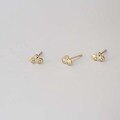 wholesale 9K Gold Small Zircon Super Mini Cute Car Stud Earrings-0-2
