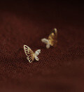 wholesale 9K Gold New Butterfly Earrings for Women, Minimalist Small Stud Earrings, Korean Style Elegant and Unique Internet Celebrity Jewelry-0-3