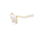 wholesale 9K Gold New Creative and Unique Natural Pearl Romantic Planet Universe Necklace Pendant Minimalist Ins Accessories-0-4