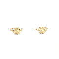 wholesale 9K genuine gold Japanese-style cute and super adorable cat paw ear cuff for women, petite and delicate mini cat claw ear clip-0-6