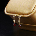 wholesale 9K Gold New Korean Internet Celebrity Five-Point Star Tassel Pomegranate Earrings for Women, Elegant and Versatile Allergy-Friendly-0-1