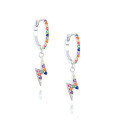 wholesale S925 Sterling Silver Hot-Selling Colorful Diamond Lightning Earrings for Women,-0-6