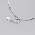 wholesale S925 Silver Bracelet for Women, Korean Style, Simple and Personalized, Smooth Bead Snake Chain, Elegant and Sweet Hand Jewelry S4265-0-3