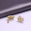 wholesale 9K gold Baroque vintage pearl lace hollow-out earrings, elegant and versatile gift for the goddess-0-3