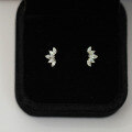wholesale Metal: 9K AU375 Gold, Zirconia Korean K Gold Wholesale Mini Pure Ear Clips Earrings for Women-0-0