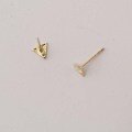 wholesale 9K gold earrings wholesale, small zirconia cute airplane Korean and Japanese mini earrings for female students-0-2