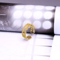 wholesale 9K Gold French Lace Openwork Adjustable Ring for Women, Yili Jewelry Summer New Collection-0-1