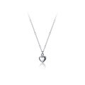 wholesale 925 Silver Japanese Sweet Heart Necklace for Women, Elegant Summer New Style Small Heart Pendant Collarbone Chain D7556-0-4