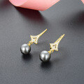 wholesale S925 Sterling Silver Shell Pearl Earrings for Women, Fashionable and Luxurious, Elegant and Ethereal Earrings, Factory Direct, Drop Shipping-0-2