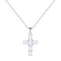 wholesale 925 Silver Pendant Necklace with Natural Gemstone Crystal Cross for European and American Women, Directly Supplied by the Manufacturer-0-17