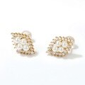 wholesale Precious Metal: Pure Silver Gold-Plated Airu Mei New Retro Style Fashion Pearl Earrings Wholesale Ethnic Wind Stud Earrings Fine Craftsmanship-0-1