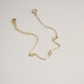 wholesale 14K Solid Gold Versatile and Elegant Diamond-Studded Thin Biscuit Style Daily Wear Korean Fashion Chain Bracelet for Women Gift-0-0