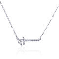 wholesale 925 Silver Bow Pendant, Elegant Korean Dongdaemun Short Choker Necklace with Small Fragrance Style-0-4