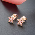 wholesale S925 Sterling Silver Star Stud Earrings with Diamond for Women, Light Luxury Student Fashion Jewelry for Dropshipping and Wholesale-0-2