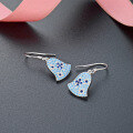 wholesale S925 Silver Alloy Rhinestone Japanese Korean Style Playful Cute Small Bell Ear Hooks, Women's Sweet Style Earring Wholesale-0-2