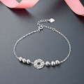 wholesale 925 Sterling Silver Women's Bracelet Summer Ins Minimalist Korean Style New Ancient Coin Small Bead Elegant Jewelry-0-0