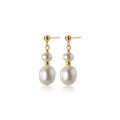 wholesale S925 Sterling Silver Korean Retro Baroque Pearl Earrings Short Simple Irregular Earrings G7611-0-4