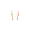 wholesale S925 Silver Plated Rose Gold Lightning Ear Studs Elegant and Fashionable Commuting Office OL Women's Earrings Source Factory Wholesale-0-4
