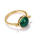 wholesale Pure silver women's ring, Love Rumei new candy color ring, Japanese light luxury malachite style, cross-border wholesale jewelry-0-2