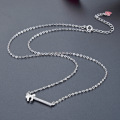 wholesale 925 Silver Bow Pendant, Elegant Korean Dongdaemun Short Choker Necklace with Small Fragrance Style-0-3