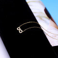 wholesale 9K Gold Light Luxury Confession Gift for Girlfriend, Fashionable and Creative Number 8 Full Diamond Necklace, Eternal Love Collarbone Chain-0-1