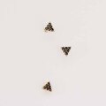 wholesale 9K Gold Wholesale Small Black Diamond Triangle Pure Zircon Inlaid Mini Triangle Ear Studs Ear Cartilage Piercing-0-0