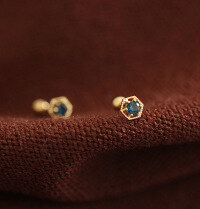 wholesale 9K Gold Screw Ear Studs for Women, Minimalist and Dainty Earrings, Korean Style Chic and Personality Internet Celebrity Accessories-9K earrings for one price