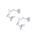 wholesale S925 Sterling Silver Adjustable Five-pointed Star Earrings, Trendy Ins Style Minimalist Women's Earrings-0-4