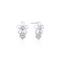 wholesale S925 Silver Rhinestone Floral Ear Studs Sweet Fresh Forest Style Women's Earrings Source Factory Wholesale One-Week Ear Studs-0-4