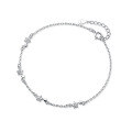 wholesale S925 silver minimalist and fresh star bracelet for women, elegant small pentagram jewelry with diamond accents S3745-0-4