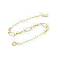 wholesale 9K gold jewelry, unique and niche irregular bubble bracelet, simple hollow circle stackable hand accessory-0-4